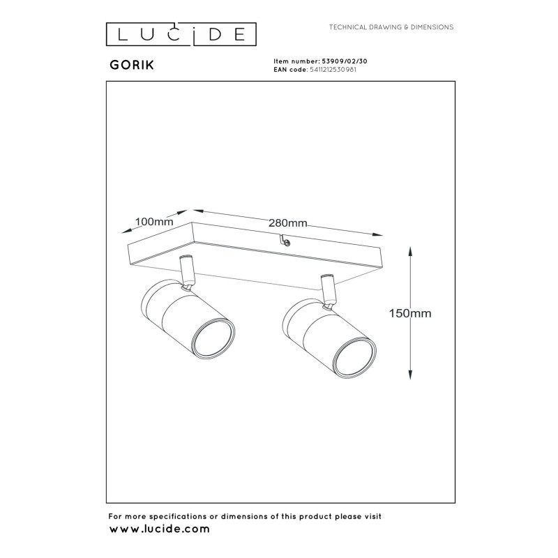 lampa sufitowa GORIK 53909/02/30 Lucide | Sklep z lampami