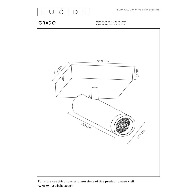 lampa sufitowa GRADO 22974/01/41 Lucide | Sklep z lampami
