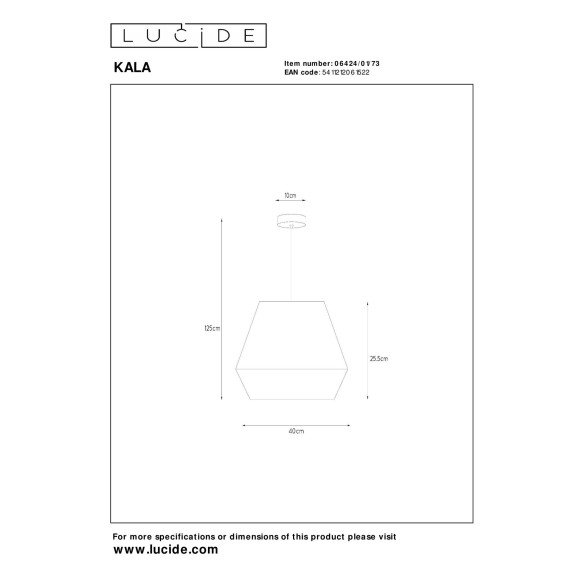lampa wisząca KALA 06424/01/73 Lucide | Sklep z lampami lampa wisząca KALA 06424/01/73 Lucide | Sklep z lampami