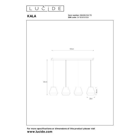lampa wisząca KALA 06424/04/73 Lucide | Sklep z lampami lampa wisząca KALA 06424/04/73 Lucide | Sklep z lampami