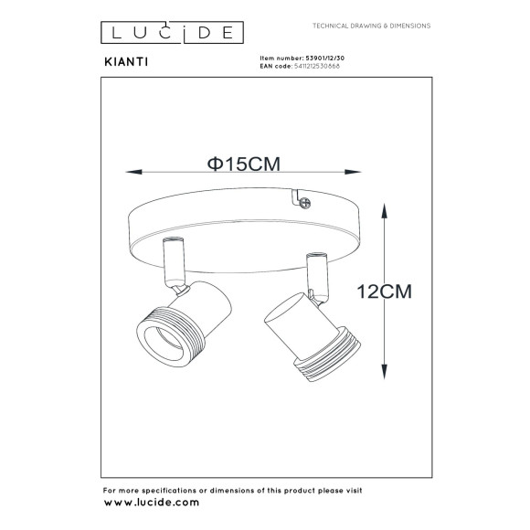 lampa sufitowa KIANTI 53901/12/30 Lucide | Sklep z lampami lampa sufitowa KIANTI 53901/12/30 Lucide | Sklep z lampami