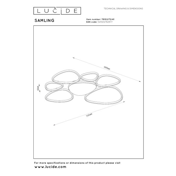 lampa sufitowa SAMLING 78102/72/41 Lucide | Sklep z lampami lampa sufitowa SAMLING 78102/72/41 Lucide | Sklep z lampami