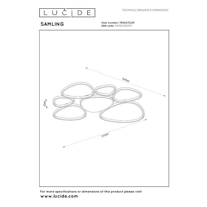 lampa sufitowa SAMLING 78102/72/41 Lucide | Sklep z lampami lampa sufitowa SAMLING 78102/72/41 Lucide | Sklep z lampami