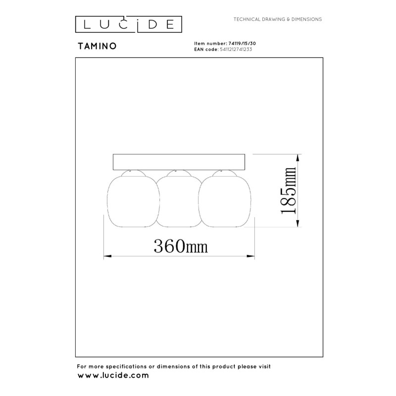 lampa sufitowa TAMINO 74119/15/30 Lucide | Sklep z lampami lampa sufitowa TAMINO 74119/15/30 Lucide | Sklep z lampami