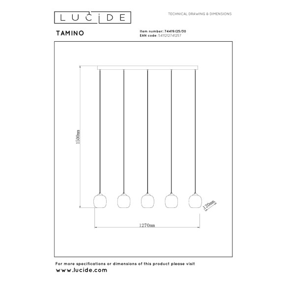 lampa wisząca TAMINO 74419/25/30 Lucide | Sklep z lampami lampa wisząca TAMINO 74419/25/30 Lucide | Sklep z lampami