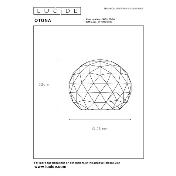 lampa OTONA 21509/25/30 Lucide | Sklep z lampami