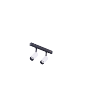 ALFA NIKKI 2 TRACK MAGNETIC 2x3W 3000K WH/BK | Azzardo
