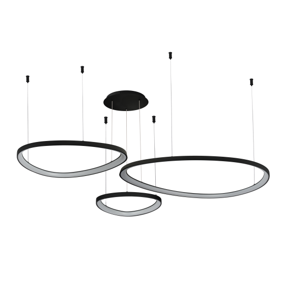 Lampa Amanda Pendant 42+62+82 Cct Switch Dimm Bk AZ5774 | Azzardo