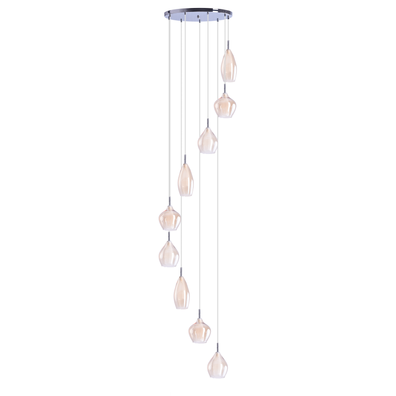 Lampa Amber Milano 9 Brass AZ4014 | Azzardo