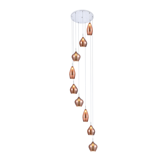Lampa Amber Milano 9 Copper AZ3134 | Azzardo