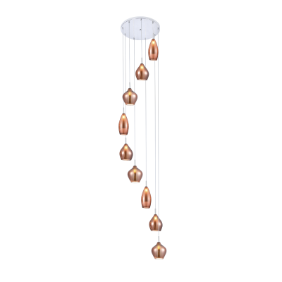 Lampa Amber Milano 9 Copper AZ3134 | Azzardo