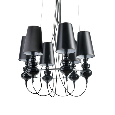 Lampa wisząca Baroco 6 Black Wiszaca AZ1379 | Azzardo