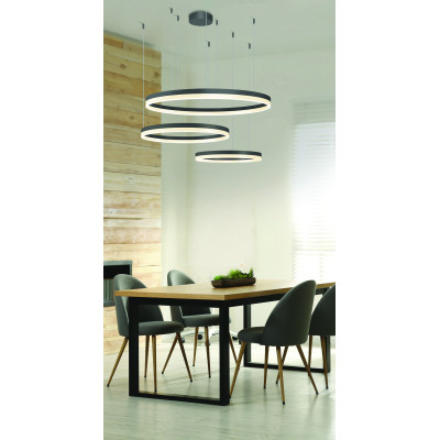 HALO PENDANT 120+100+80 CCT DIMM BK + REMOTE CONTROL | Azzardo