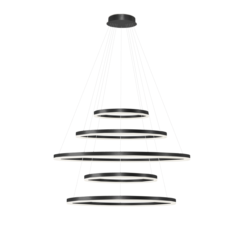 HALO PENDANT 150+120+100+80+60 CCT DIMM BK + REMOTE CONTROL | Azzardo