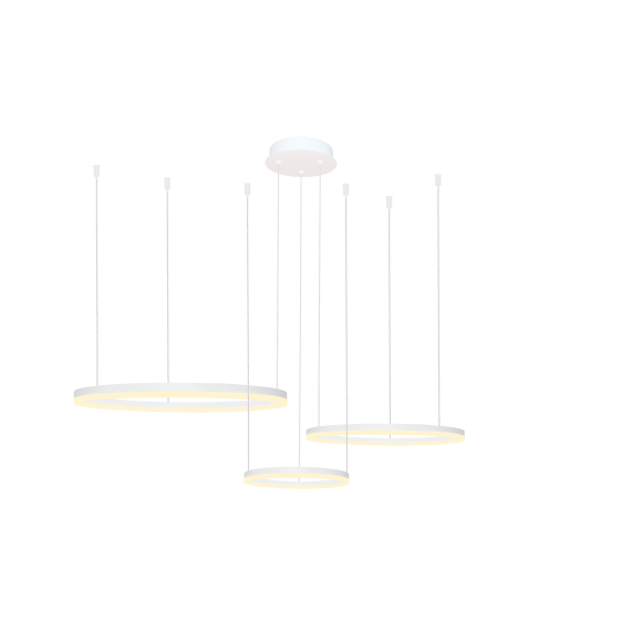 Lampa Halo Pendant 80+60+40 Cct Dimm Wh + Remote | Azzardo