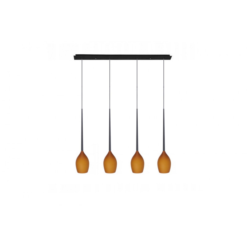 IZZA 4 LAMPA WISZACA AMBER | Azzardo