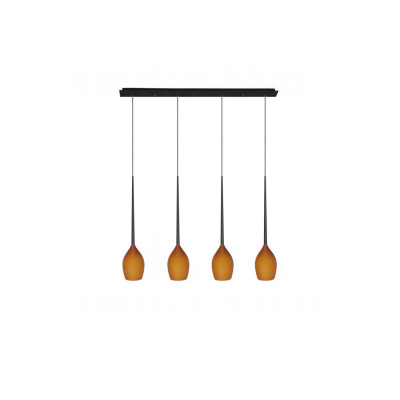 IZZA 4 LAMPA WISZACA AMBER | Azzardo