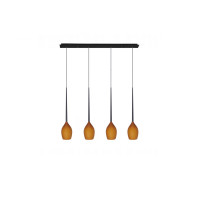 IZZA 4 LAMPA WISZACA AMBER | Azzardo
