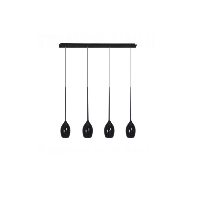 IZZA 4 LAMPA WISZACA BLACK | Azzardo
