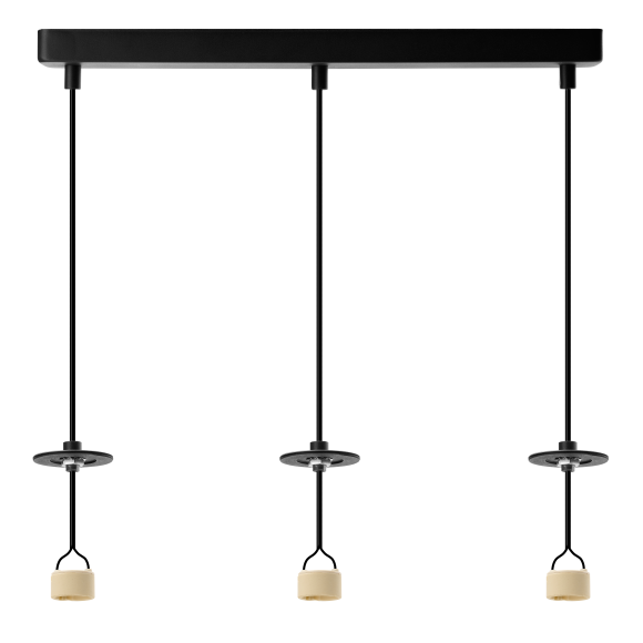 Lampa Lucas Base 3L Top Gu10 Bk AZ6162 | Azzardo