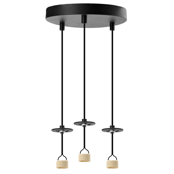 Lampa Lucas Base 3R Pendant Gu10 Bk AZ6158 | Azzardo