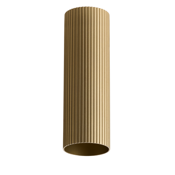 LUCAS RIBBED TUBE 50 ANODISED GOLD | Azzardo LUCAS RIBBED TUBE 50 ANODISED GOLD | Azzardo
