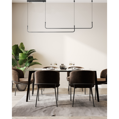 Lampa Mario Pendant 1 Cct Dimm Bk + Remote Control | Azzardo