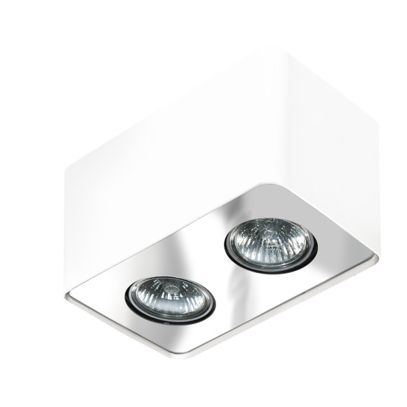 NINO 2 WHITE/CHROM PLAFON | Azzardo NINO 2 WHITE/CHROM PLAFON | Azzardo