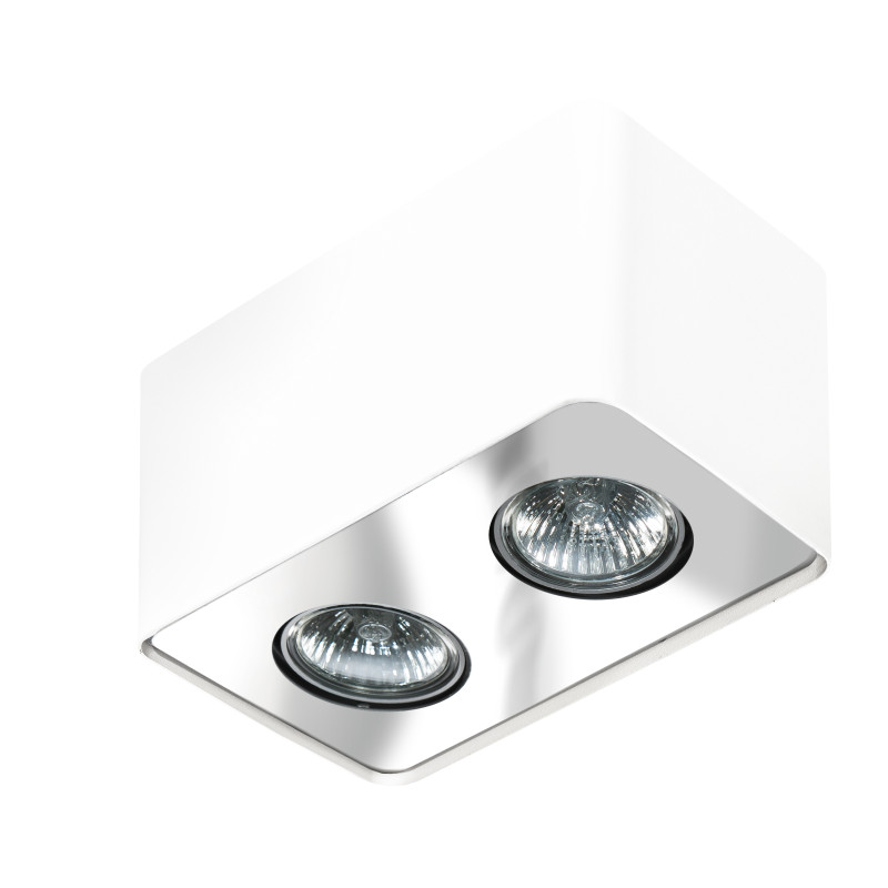 NINO 2 WHITE/CHROM PLAFON | Azzardo NINO 2 WHITE/CHROM PLAFON | Azzardo