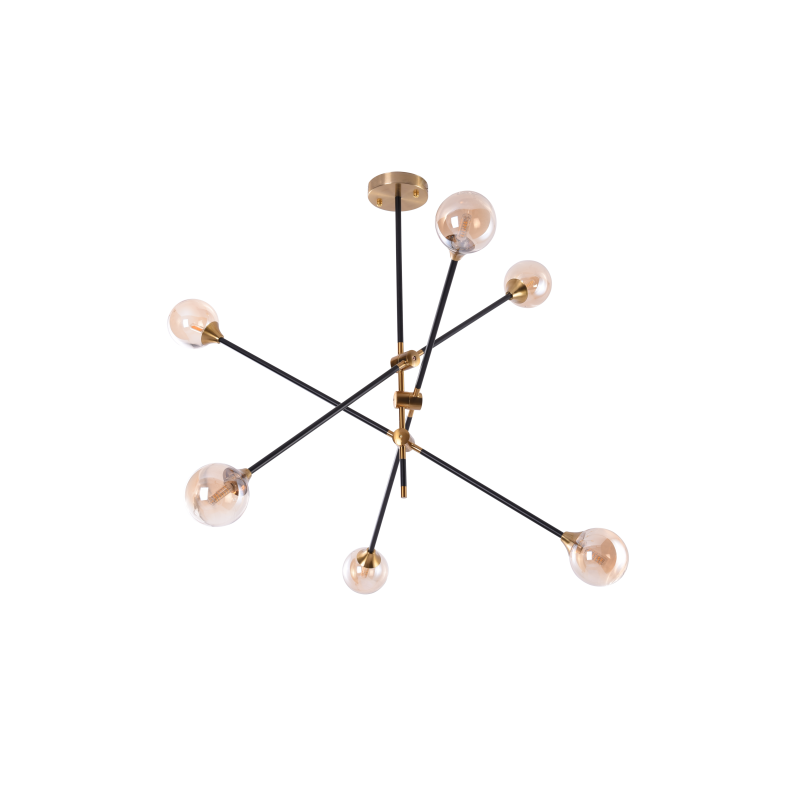 Lampa Solen 6 Bk/Go AZ4700 | Azzardo