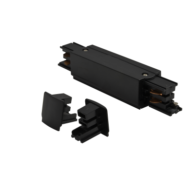 TRACK 3LINE POWER + 2 x END CAP BK | Azzardo