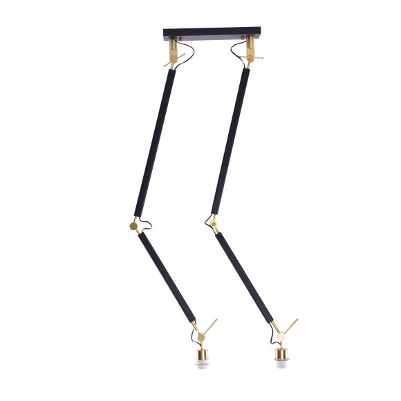 ZYTA 2 S PENDANT LAMPBODY BK/GO | Azzardo ZYTA 2 S PENDANT LAMPBODY BK/GO | Azzardo