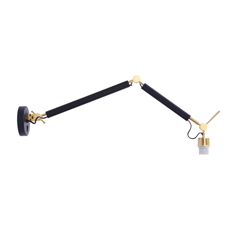 Lampa Zyta S Wall Lampbody Bk/Go AZ4190 | Azzardo