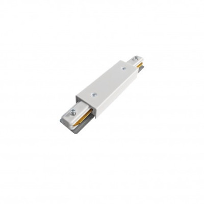 TRACK 1LINE STRAIGHT CONNECTOR POWER WH | Azzardo
