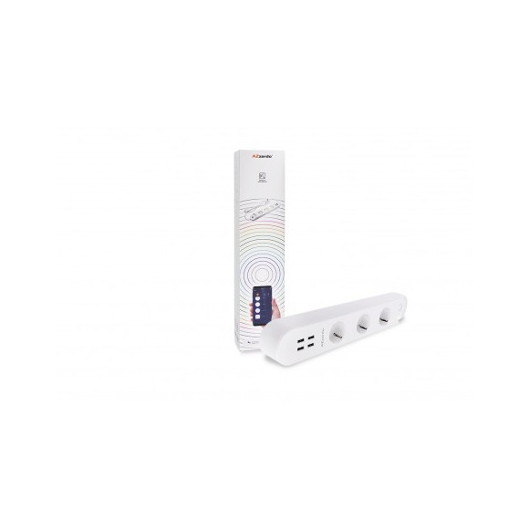 Lampa Smart Power Strip 16A + Usb 32A Wh AZ3477 | Azzardo