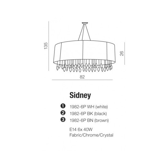 Lampa Sidney Brown Owalna AZ1839 | Azzardo