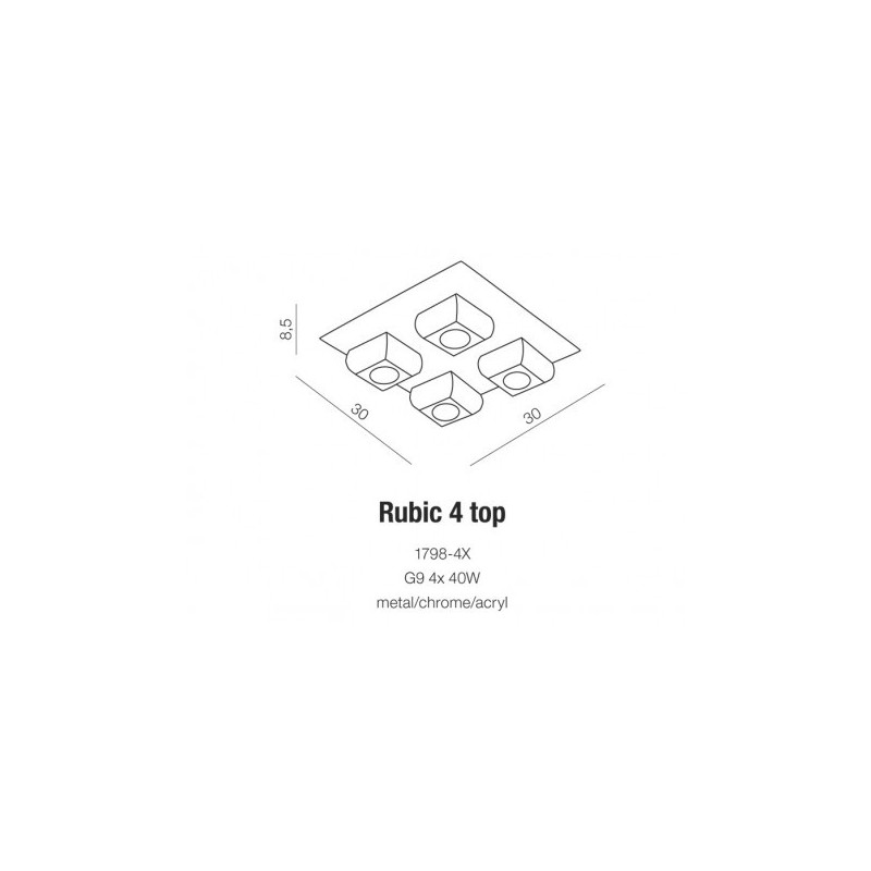 Lampa Rubic 4 Top AZ0492 | Azzardo