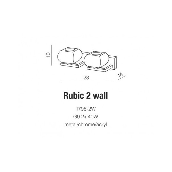 Kinkiet Rubic 2 AZ0491 | Azzardo
