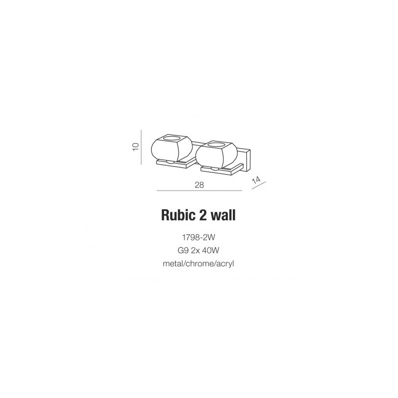 Kinkiet Rubic 2 AZ0491 | Azzardo