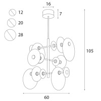 MAXLIGHT P0541 LAMPA WISZĄCA ALLURE | LED ZINTEGROWANY