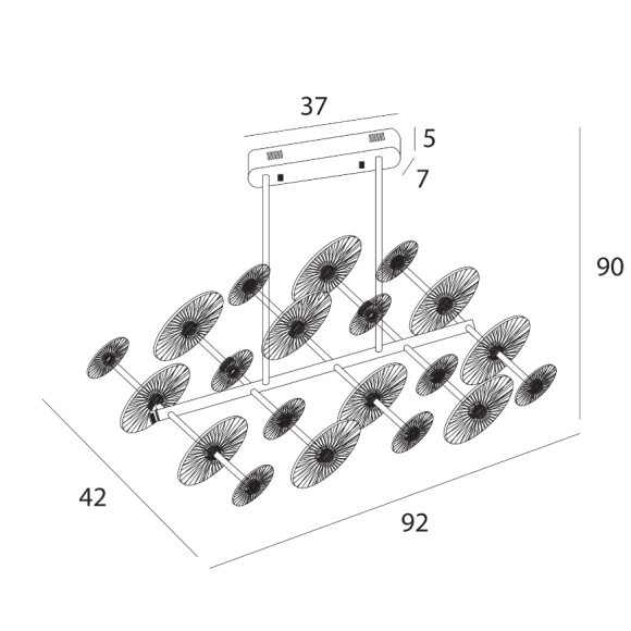 MAXLIGHT P0643 LAMPA WISZĄCA ALLURE 51W | 51.0 W | IP20 MAXLIGHT P0643 LAMPA WISZĄCA ALLURE 51W | 51.0 W | IP20