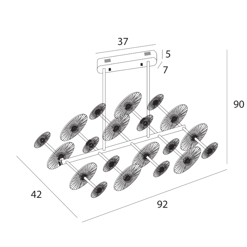 MAXLIGHT P0643 LAMPA WISZĄCA ALLURE 51W | 51.0 W | IP20 MAXLIGHT P0643 LAMPA WISZĄCA ALLURE 51W | 51.0 W | IP20
