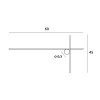 MAXLIGHT W0369 KINKIET ARNE 60CM 10W IP44 3000K