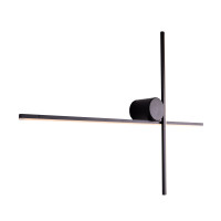 MAXLIGHT W0369 ARNE 60CM 10W | Kinkiet | IP44 | czarny