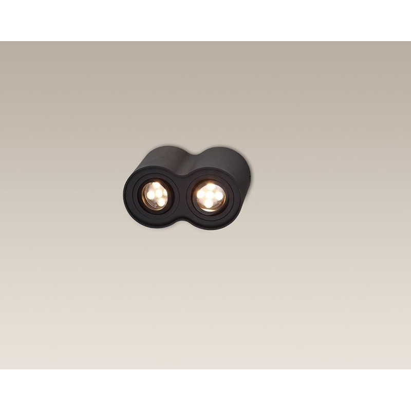 MAXLIGHT C0086 LAMPA SUFITOWA BASIC ROUND CZARNA PODWÓJNA