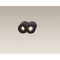 MAXLIGHT C0086 LAMPA SUFITOWA BASIC ROUND CZARNA PODWÓJNA