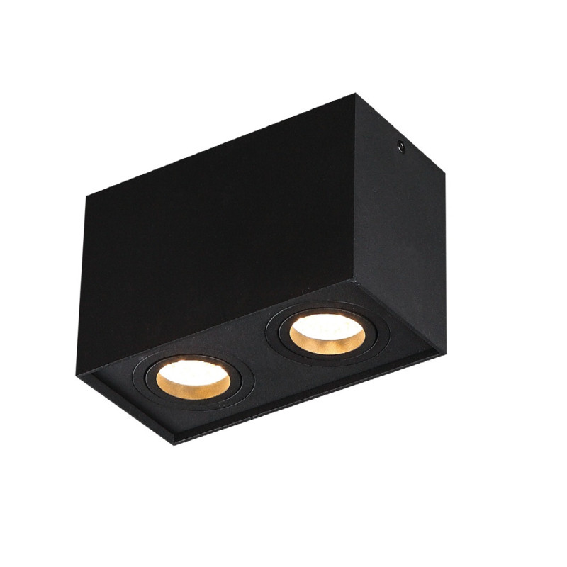 MAXLIGHT C0089 LAMPA SUFITOWA BASIC SQUARE CZARNA PODWÓJNA