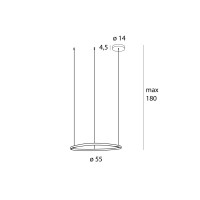 MAXLIGHT P0605D LAMPA WISZĄCA CAYENNE 60CM | 27.0 W | IP20