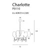 MAXLIGHT P0110 CHARLOTTE 75 cm | Lampa wisząca | IP20 | chrom