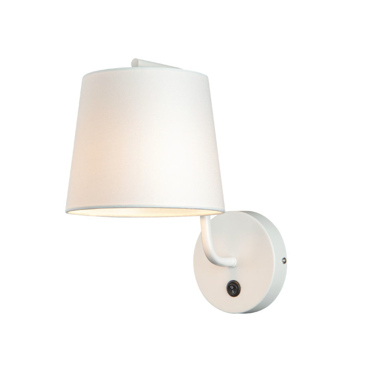 MAXLIGHT W0193 KINKIET CHICAGO BIAŁY + BIAŁY ABAŻUR | E27